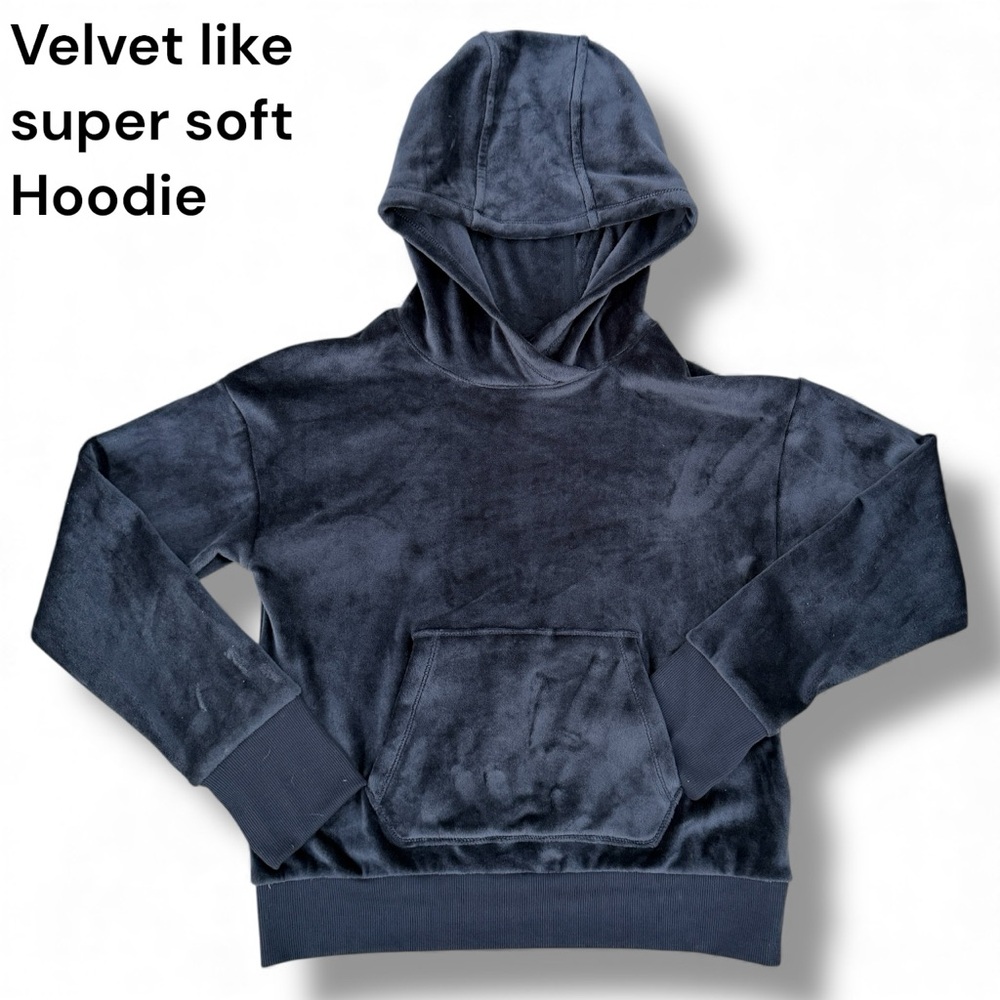All in Motion Velour Dark Blue Hoodie